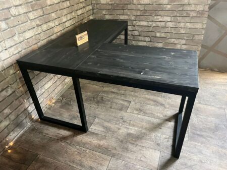 Угловой письменный стол лофт с тумбой LOFT TABLE L-39 | Easyloft