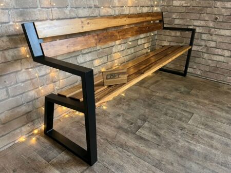 Скамейка со столиком в стиле лофт ST-05 | Easyloft