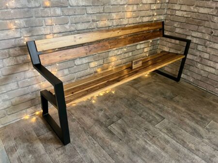 Скамейка со столиком в стиле лофт ST-05 | Easyloft