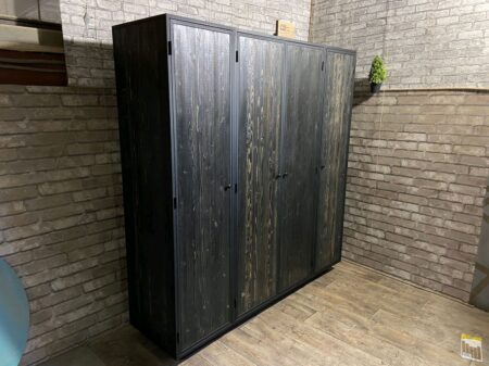 Шкаф в стиле Лофт Closet Black-02 | Easyloft