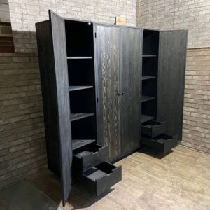 Шкаф в стиле Лофт Closet Black-02 | Easyloft